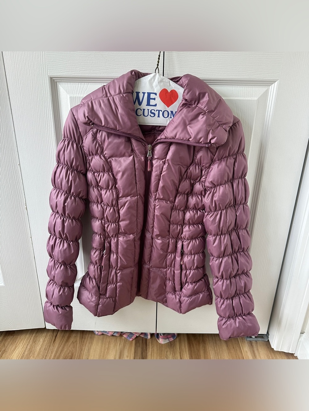 Purple Kenneth Cole Puffer Zip Jacket